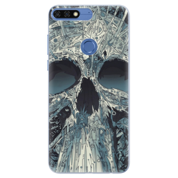 Silikonové pouzdro iSaprio - Abstract Skull - Huawei Honor 7C