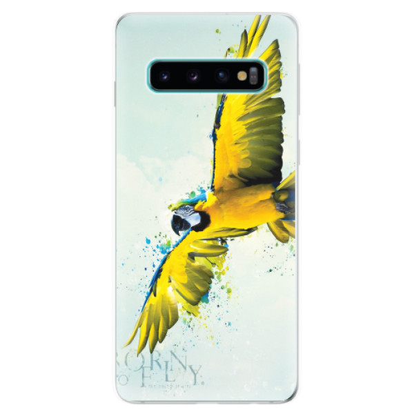 Odolné silikonové pouzdro iSaprio - Born to Fly - Samsung Galaxy S10