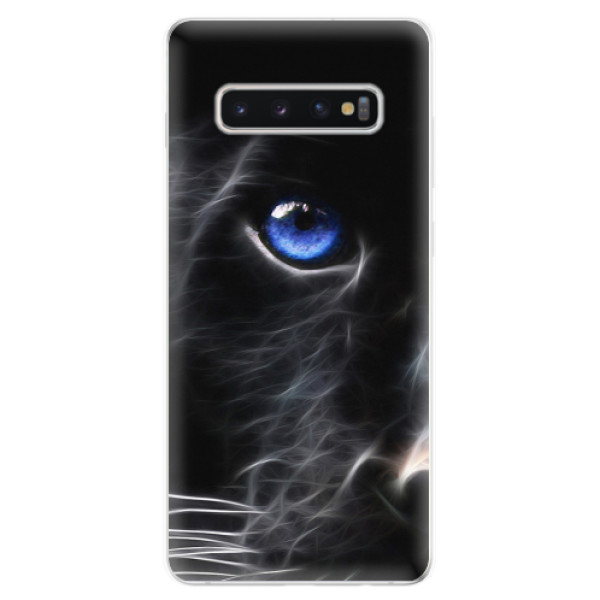 Odolné silikonové pouzdro iSaprio - Black Puma - Samsung Galaxy S10+
