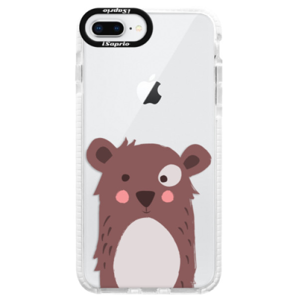 Silikonové pouzdro Bumper iSaprio - Brown Bear - iPhone 8 Plus