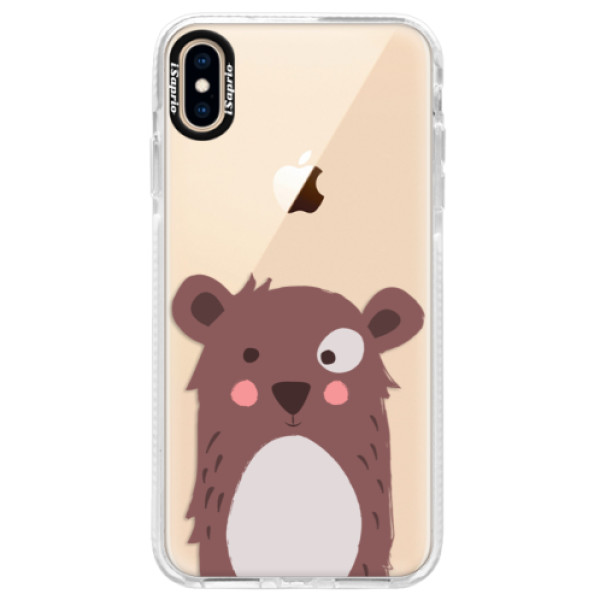 Silikonové pouzdro Bumper iSaprio - Brown Bear - iPhone XS Max