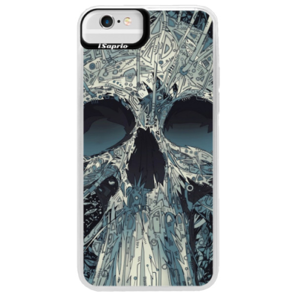 Neonové pouzdro Blue iSaprio - Abstract Skull - iPhone 6 Plus/6S Plus