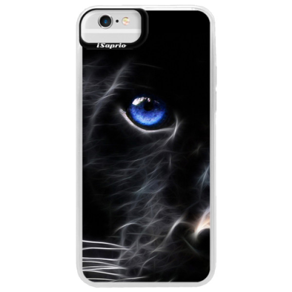 Neonové pouzdro Blue iSaprio - Black Puma - iPhone 6 Plus/6S Plus