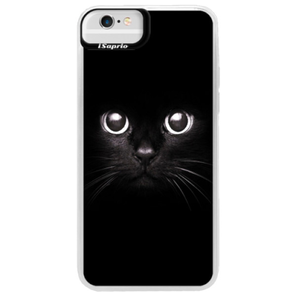 Neonové pouzdro Blue iSaprio - Black Cat - iPhone 6 Plus/6S Plus