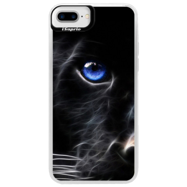 Neonové pouzdro Blue iSaprio - Black Puma - iPhone 7 Plus