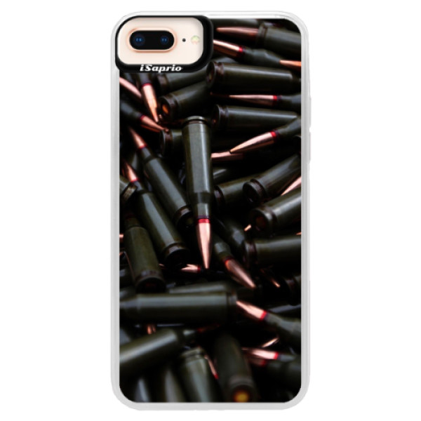 Neonové pouzdro Pink iSaprio - Black Bullet - iPhone 8 Plus