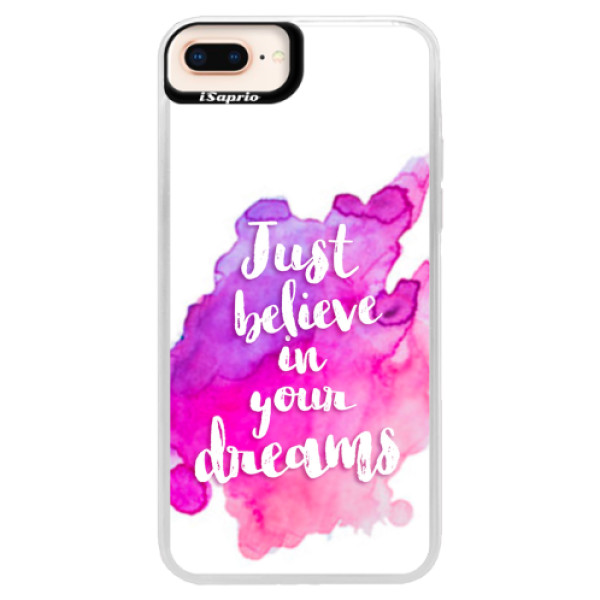 Neonové pouzdro Pink iSaprio - Believe - iPhone 8 Plus