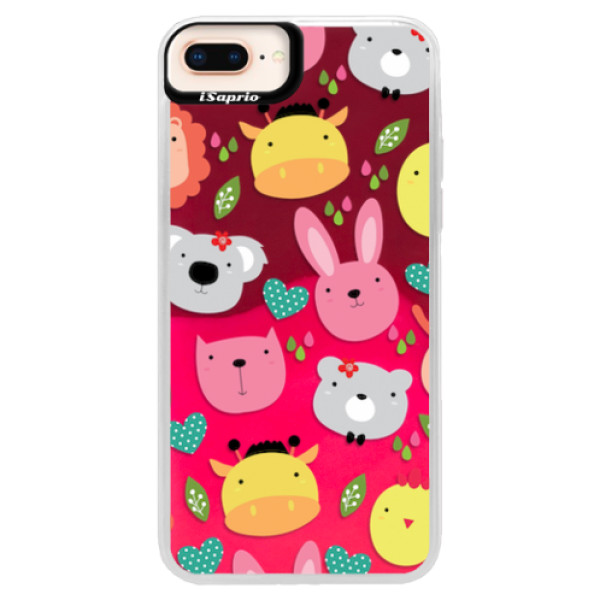 Neonové pouzdro Pink iSaprio - Animals 01 - iPhone 8 Plus