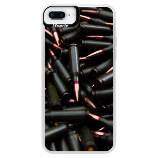 Neonové pouzdro Blue iSaprio - Black Bullet - iPhone 8 Plus