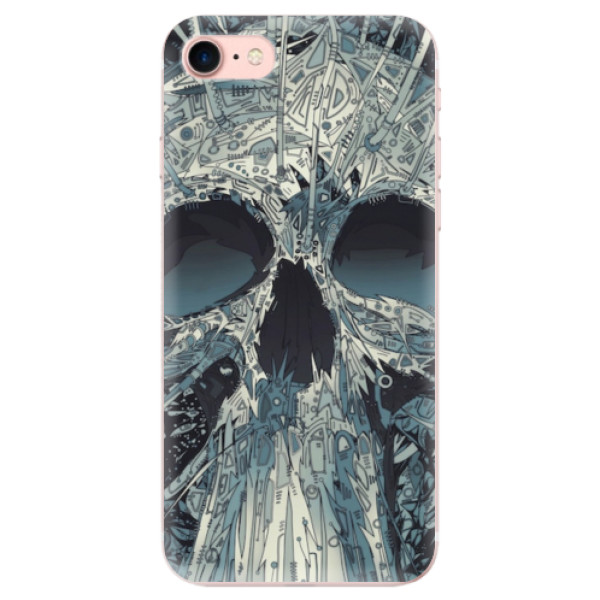 Odolné silikonové pouzdro iSaprio - Abstract Skull - iPhone 7