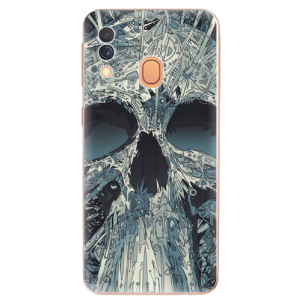 Odolné silikonové pouzdro iSaprio - Abstract Skull - Samsung Galaxy A40
