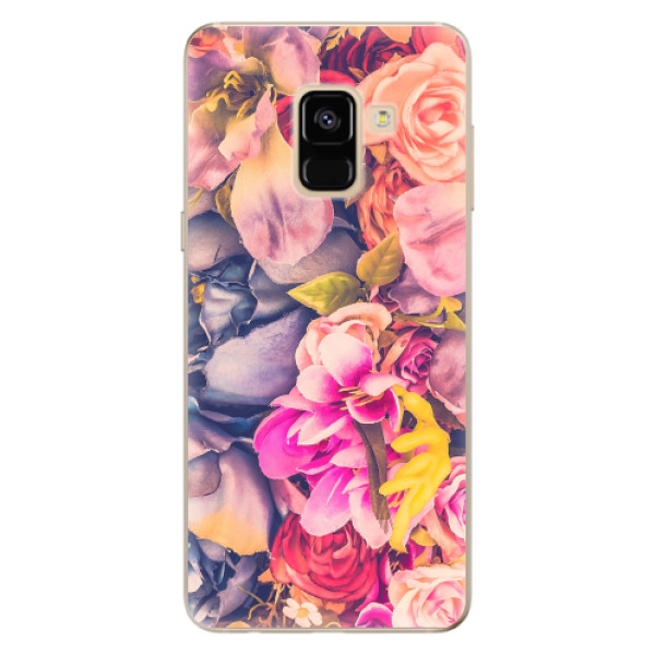 Odolné silikonové pouzdro iSaprio - Beauty Flowers - Samsung Galaxy A8 2018
