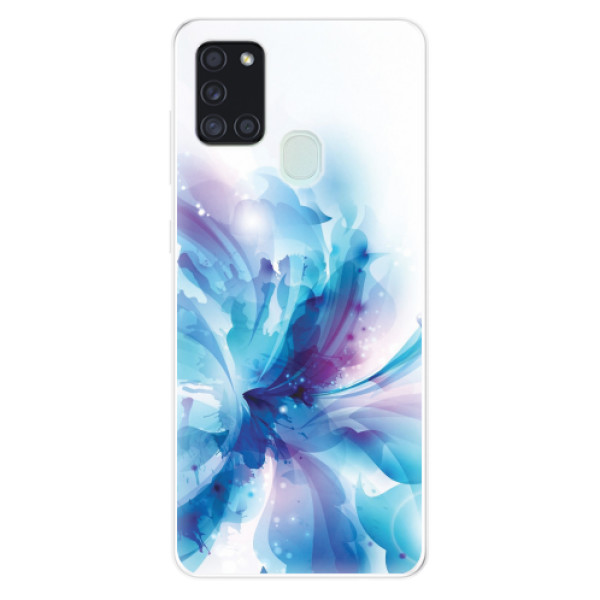 Odolné silikonové pouzdro iSaprio - Abstract Flower - Samsung Galaxy A21s