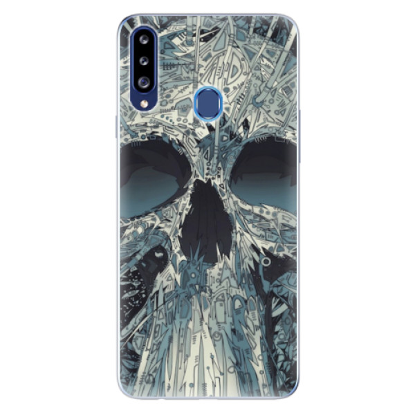 Odolné silikonové pouzdro iSaprio - Abstract Skull - Samsung Galaxy A20s