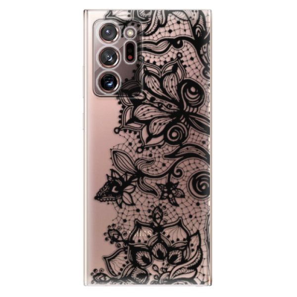 Odolné silikonové pouzdro iSaprio - Black Lace - Samsung Galaxy Note 20 Ultra