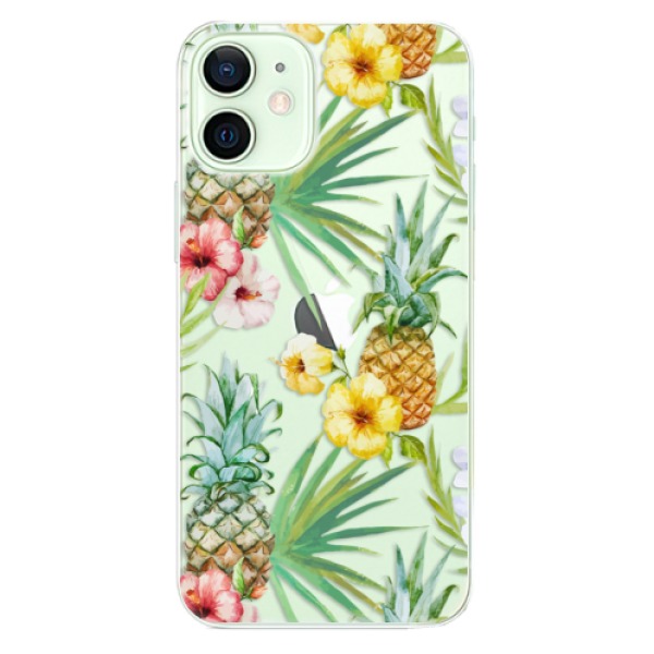 Odolné silikonové pouzdro iSaprio - Pineapple Pattern 02 - iPhone 12 mini