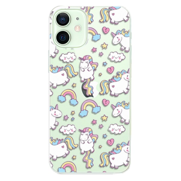 Odolné silikonové pouzdro iSaprio - Unicorn pattern 02 - iPhone 12 mini