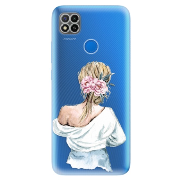 Odolné silikonové pouzdro iSaprio - Girl with flowers - Xiaomi Redmi 9C