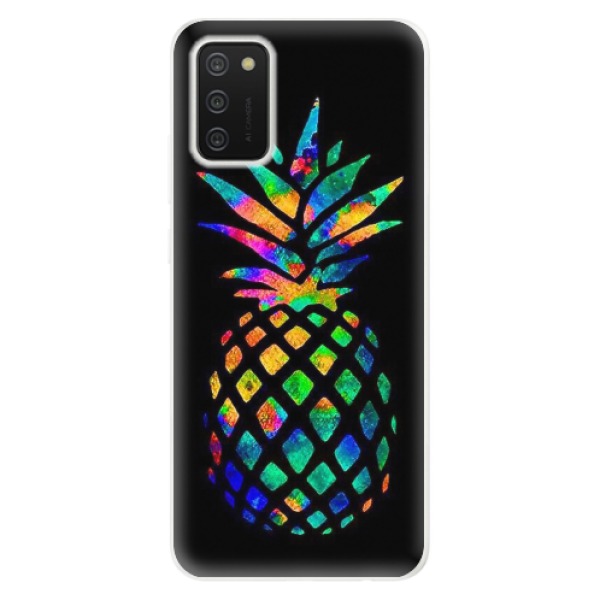 Odolné silikonové pouzdro iSaprio - Rainbow Pineapple - Samsung Galaxy A02s