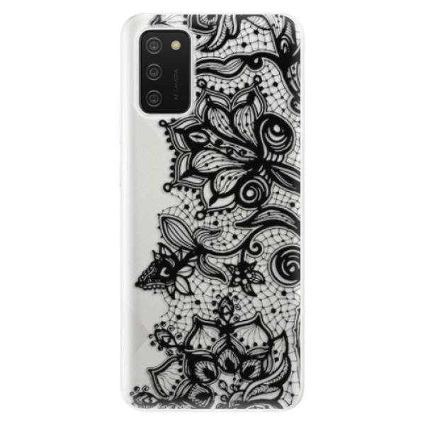 Odolné silikonové pouzdro iSaprio - Black Lace - Samsung Galaxy A02s