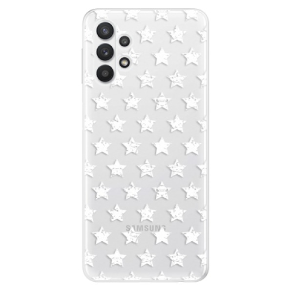Odolné silikonové pouzdro iSaprio - Stars Pattern - white - Samsung Galaxy A32 5G