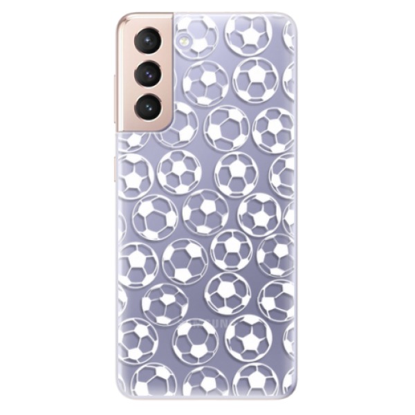 Odolné silikonové pouzdro iSaprio - Football pattern - white - Samsung Galaxy S21