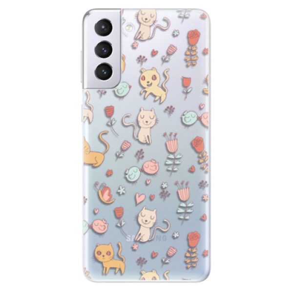 Odolné silikonové pouzdro iSaprio - Cat pattern 02 - Samsung Galaxy S21+