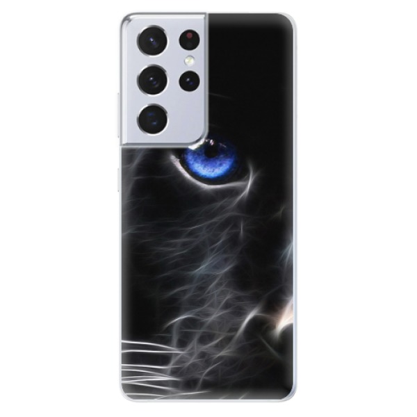 Odolné silikonové pouzdro iSaprio - Black Puma - Samsung Galaxy S21 Ultra
