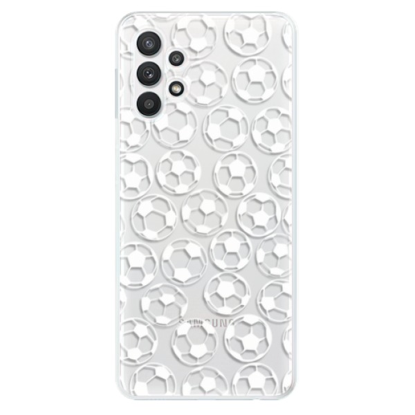 Odolné silikonové pouzdro iSaprio - Football pattern - white - Samsung Galaxy A32