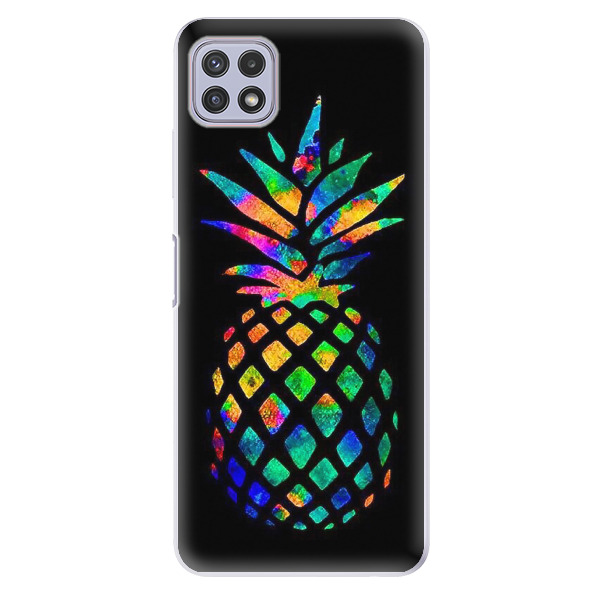 Odolné silikonové pouzdro iSaprio - Rainbow Pineapple - Samsung Galaxy A22 5G