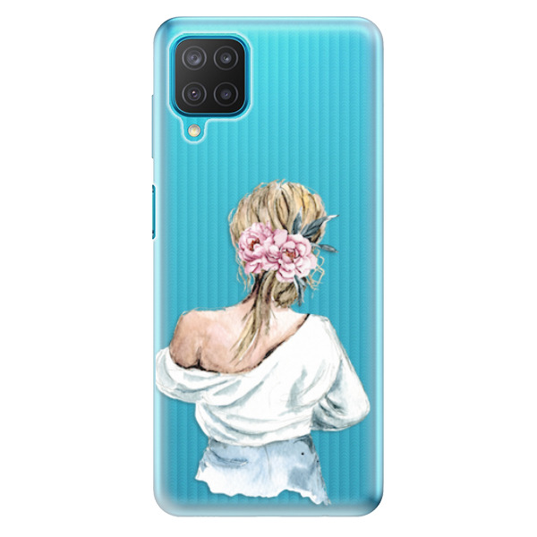 Odolné silikonové pouzdro iSaprio - Girl with flowers - Samsung Galaxy M12