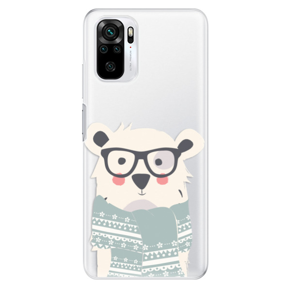 Odolné silikonové pouzdro iSaprio - Bear with Scarf - Xiaomi Redmi Note 10 / Note 10S