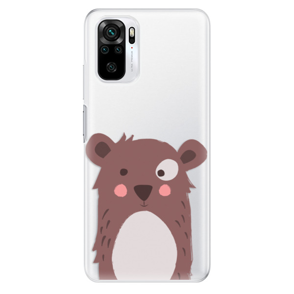 Odolné silikonové pouzdro iSaprio - Brown Bear - Xiaomi Redmi Note 10 / Note 10S