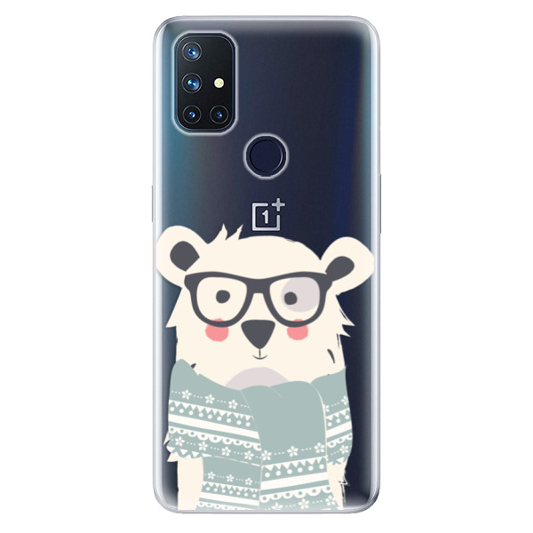 Odolné silikonové pouzdro iSaprio - Bear with Scarf - OnePlus Nord N10 5G