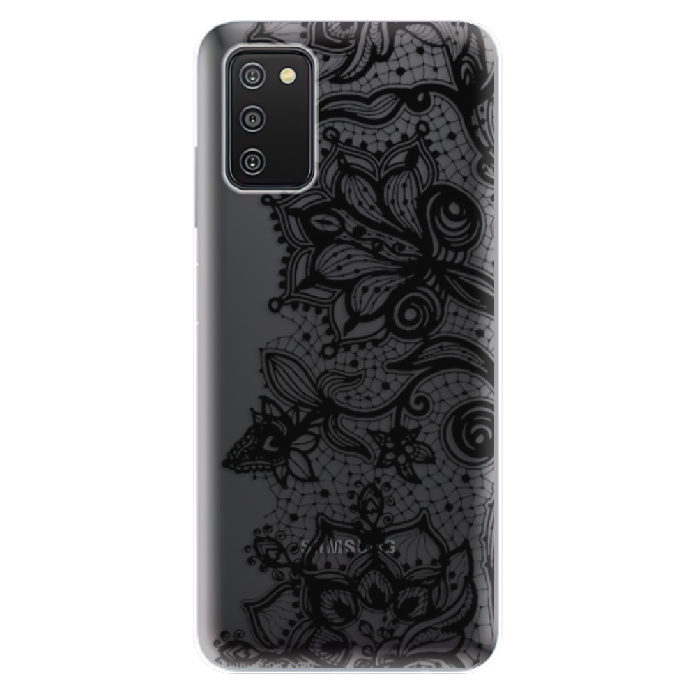 Odolné silikonové pouzdro iSaprio - Black Lace - Samsung Galaxy A03s