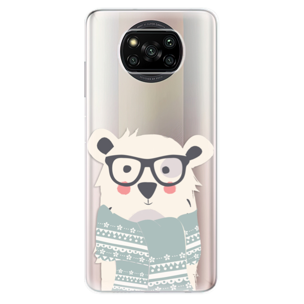 Odolné silikonové pouzdro iSaprio - Bear with Scarf - Xiaomi Poco X3 Pro / X3 NFC