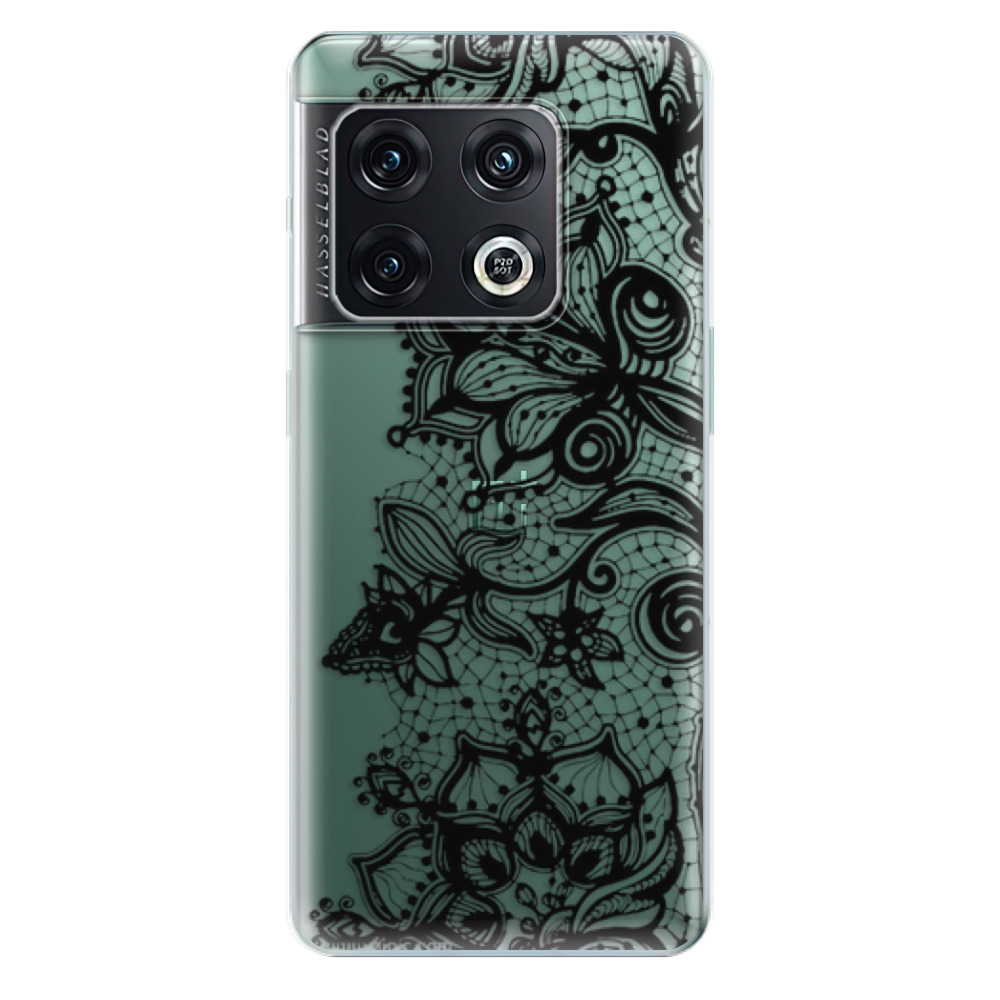 Odolné silikonové pouzdro iSaprio - Black Lace - OnePlus 10 Pro