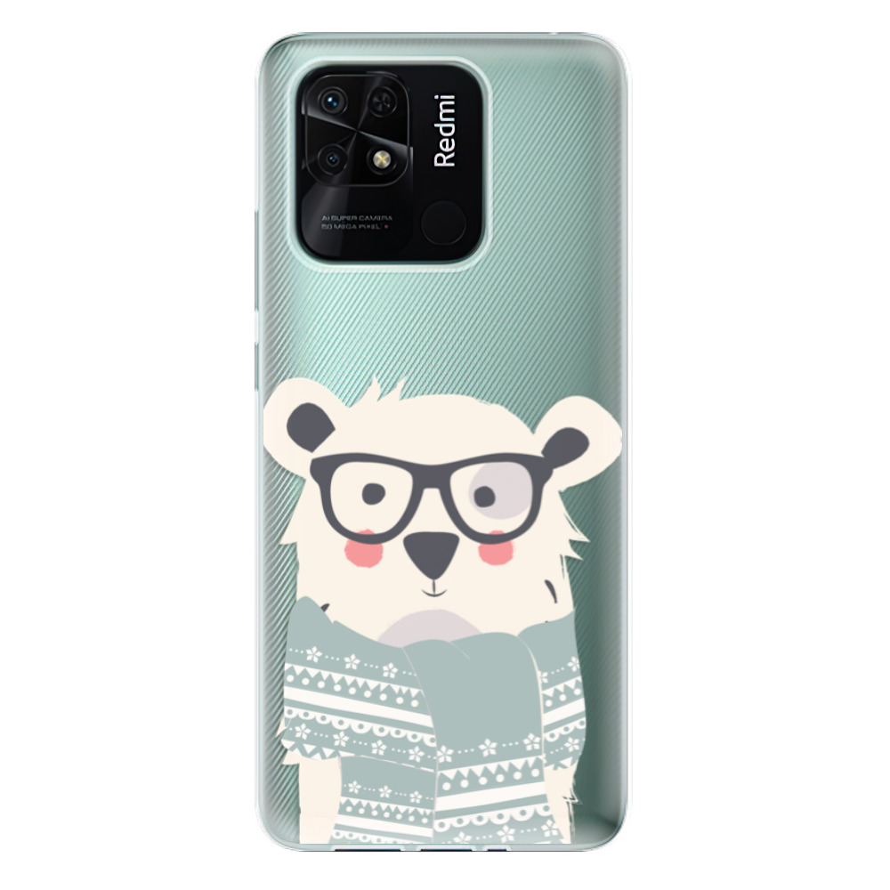 Odolné silikonové pouzdro iSaprio - Bear with Scarf - Xiaomi Redmi 10C