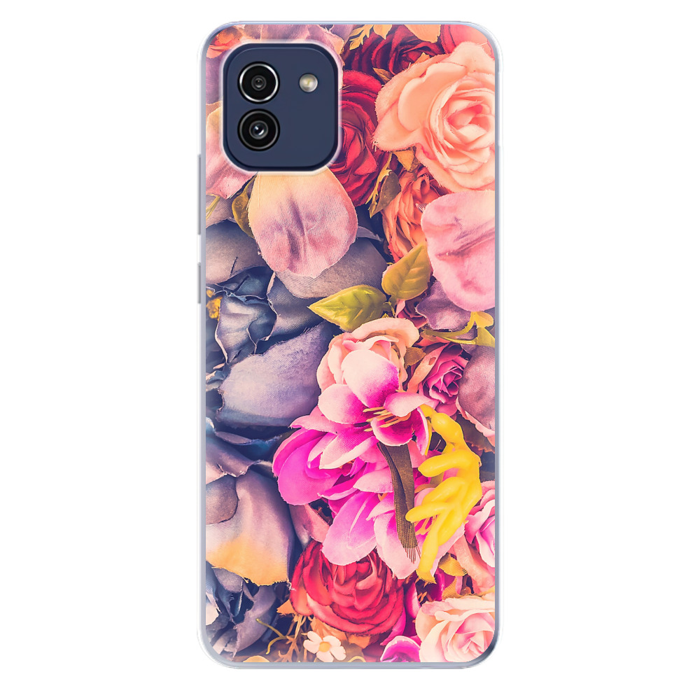 Odolné silikonové pouzdro iSaprio - Beauty Flowers - Samsung Galaxy A03