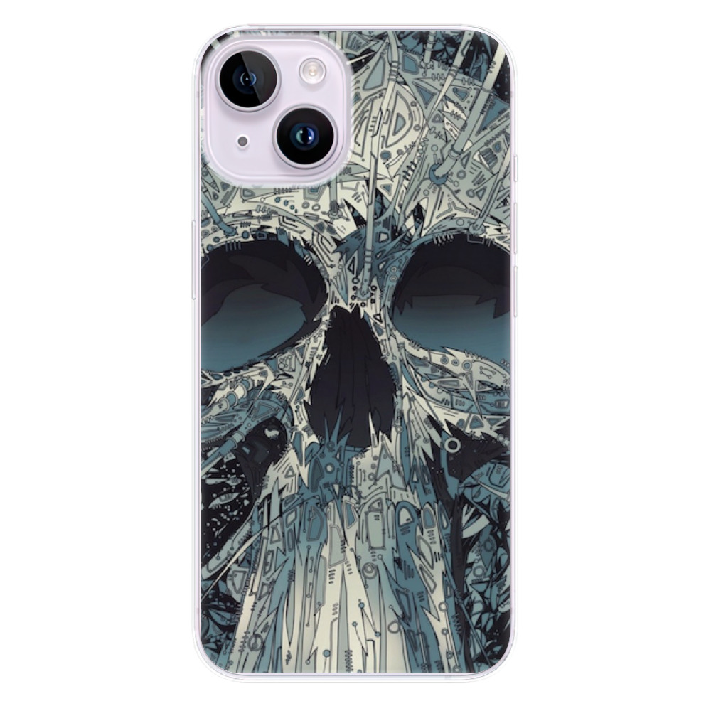 Odolné silikonové pouzdro iSaprio - Abstract Skull - iPhone 14