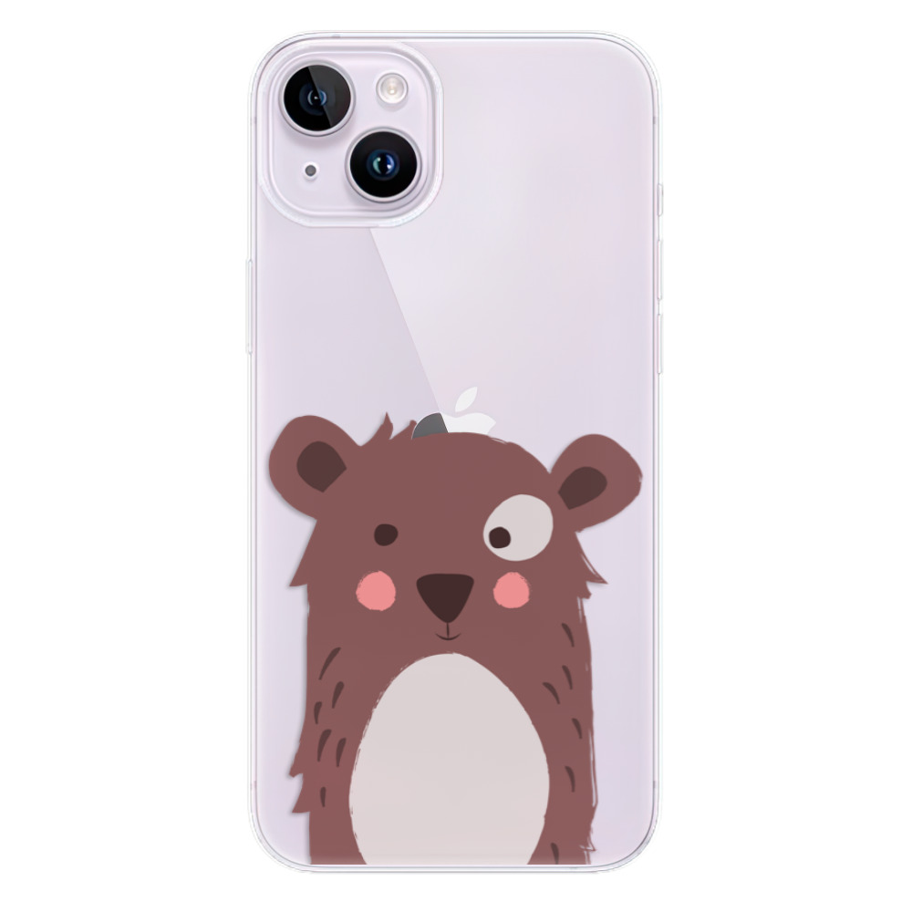 Odolné silikonové pouzdro iSaprio - Brown Bear - iPhone 14 Plus