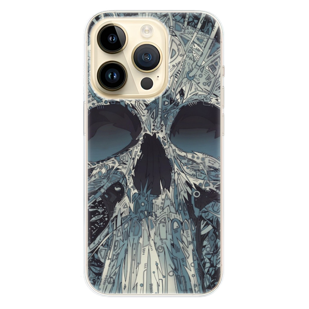 Odolné silikonové pouzdro iSaprio - Abstract Skull - iPhone 14 Pro