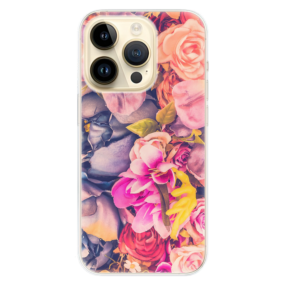 Odolné silikonové pouzdro iSaprio - Beauty Flowers - iPhone 14 Pro