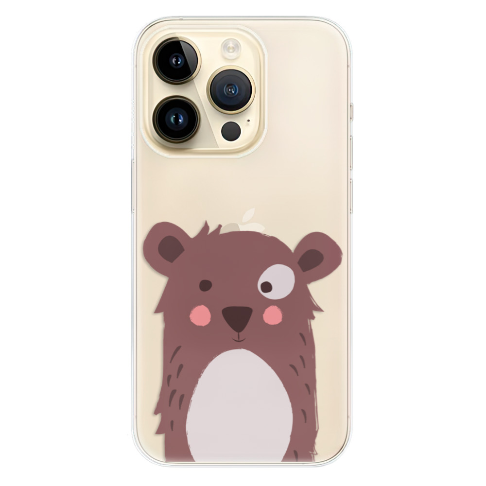 Odolné silikonové pouzdro iSaprio - Brown Bear - iPhone 14 Pro