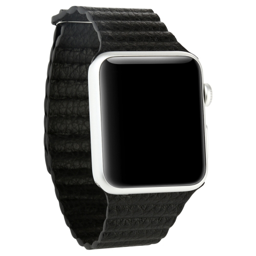 Pásek / řemínek iSaprio Magnetic Leather pro Apple Watch 42mm černý