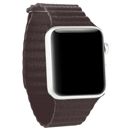 Pásek / řemínek iSaprio Magnetic Leather pro Apple Watch 42mm hnědý