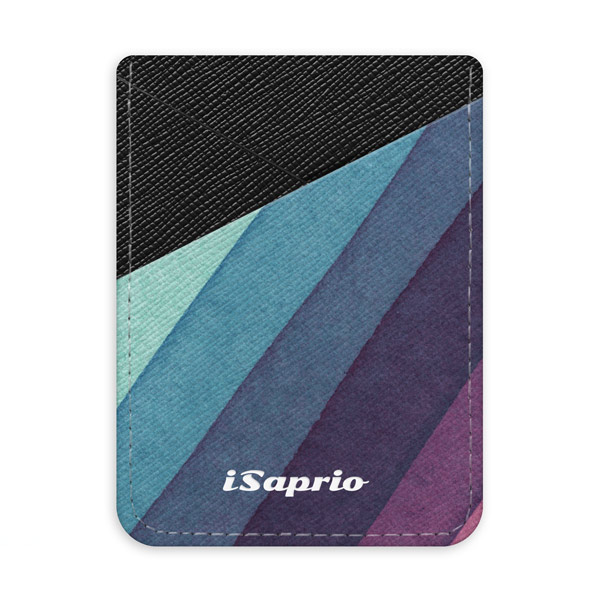 Pouzdro na kreditní karty iSaprio - Glitter Stripes 01 - tmavá nalepovací kapsa
